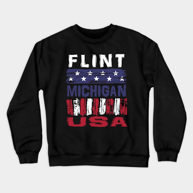 Flint Michigan USA T-Shirt Crewneck Sweatshirt by Nerd_art